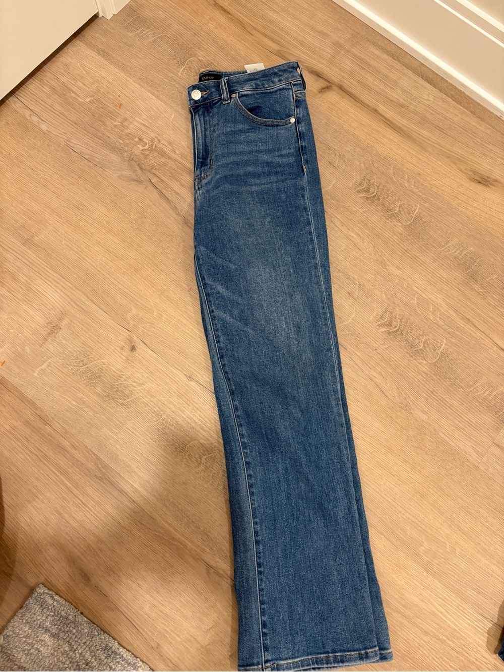 Quince Bella Stretch Straight Jeans in Blue Waist 28 - Picture 3 of 6